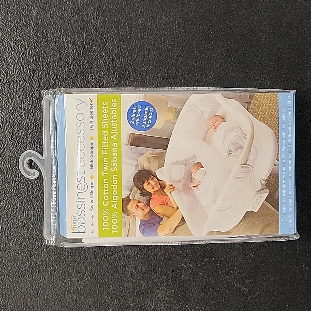 HALO Bassinest Twin Fitted Sheet - White